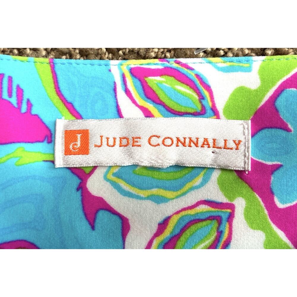 Jude Connally Med Blue Mosaic Floral Sleeveless Jude Cloth Stretch Dress - Picture 5 of 10